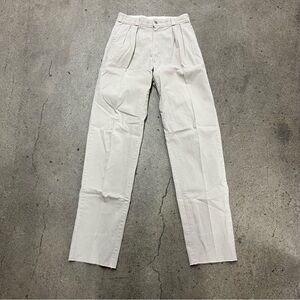 Vintage 60s 70s Pleated Chino Trousers With Talon 42 Zipper (28) Made in USA 🇺🇸